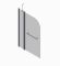 Шторки скляні на ванну Koer SR BS04-95x140-TR-07 прозоре скло 6мм, графіт (KR5404)