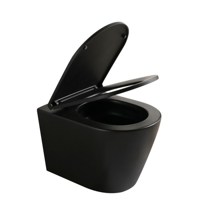 Унітаз підвісний Mixxus Premium BEVEL-0304-T1 BLACK 480x360x360mm сист. змиву TORNADO 1.0 (MP6677)