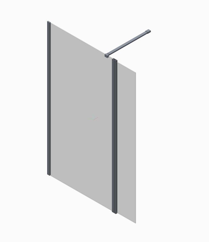Душова перегородка Koer SR SP03-30x200-TR-01 Walk-In (рух.част) прозоре скло Easy Clean 8мм, хром (KR5399)