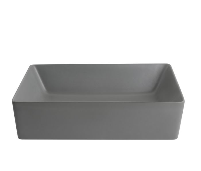 Раковина накладна Mixxus Premium QUADRO-0108 GRAY 550x390x145mm (MP6652)
