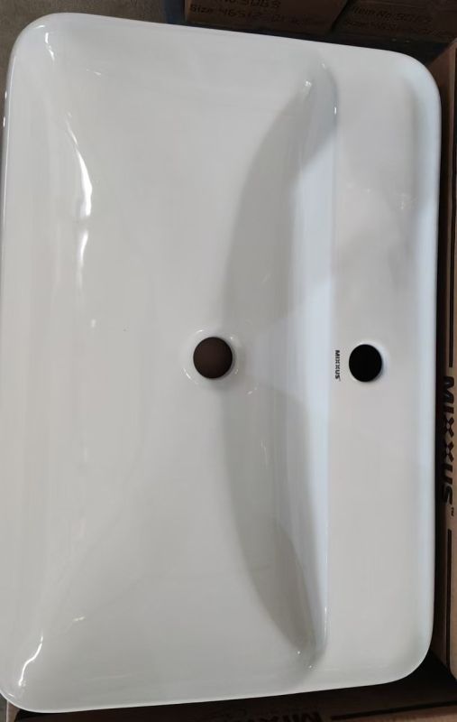 Раковина накладна Mixxus Premium BEVEL-0203 600х405х120mm з отвором під змішувач (MP6513)