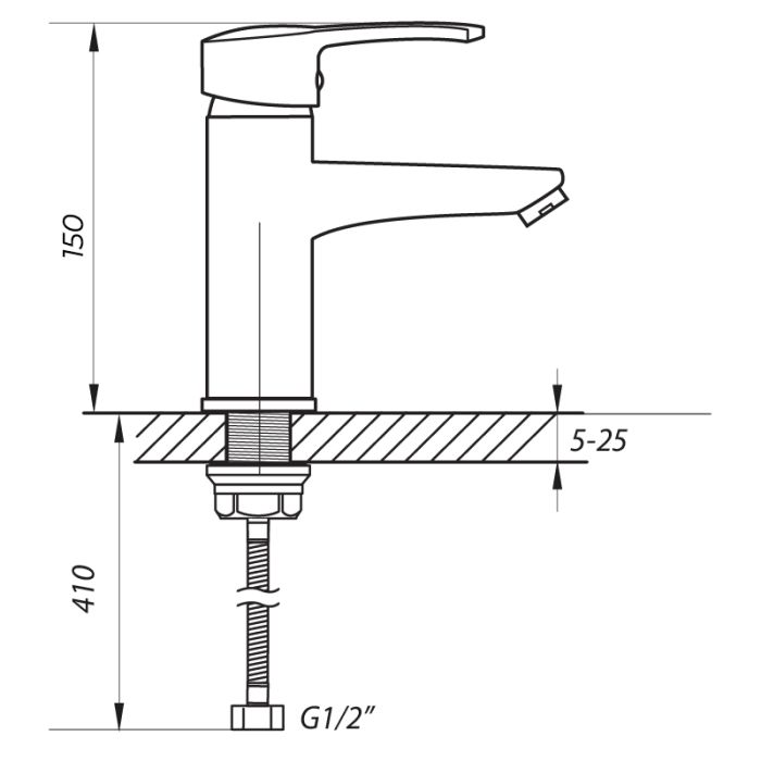 Змішувач для умивальника Zerix PUD1 146 (ZX2798)