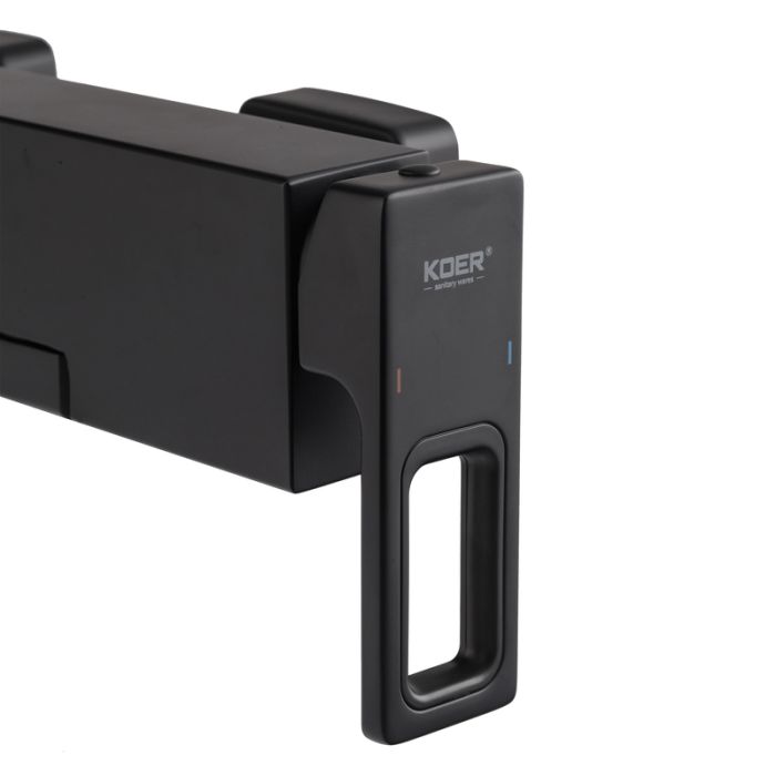 Змішувач для ванни з коротким виливом KOER KB-41009-05 (Колір чорний) (KR6018)