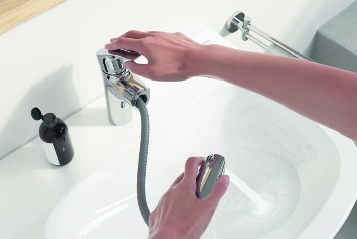 Змішувач для раковини з висувним виливом Grohe Eurosmart New (23976003)