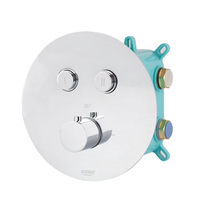 Вбудована душова система з термостатом Koer KB-67012-01 (Колір хром) (KR4728)