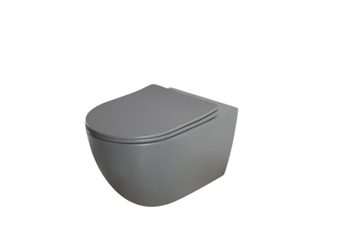 Унітаз підвісний Mixxus Premium ELLIPSE-0309-T1 GRAY 530x360x350mm система змиву TORNADO 1.0 (MP6655)