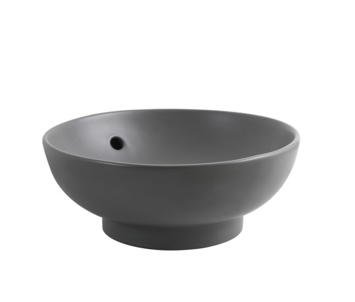 Раковина накладна Mixxus Premium TOPPER-0201 GRAY 410x410x165mm з переливом (MP6649)