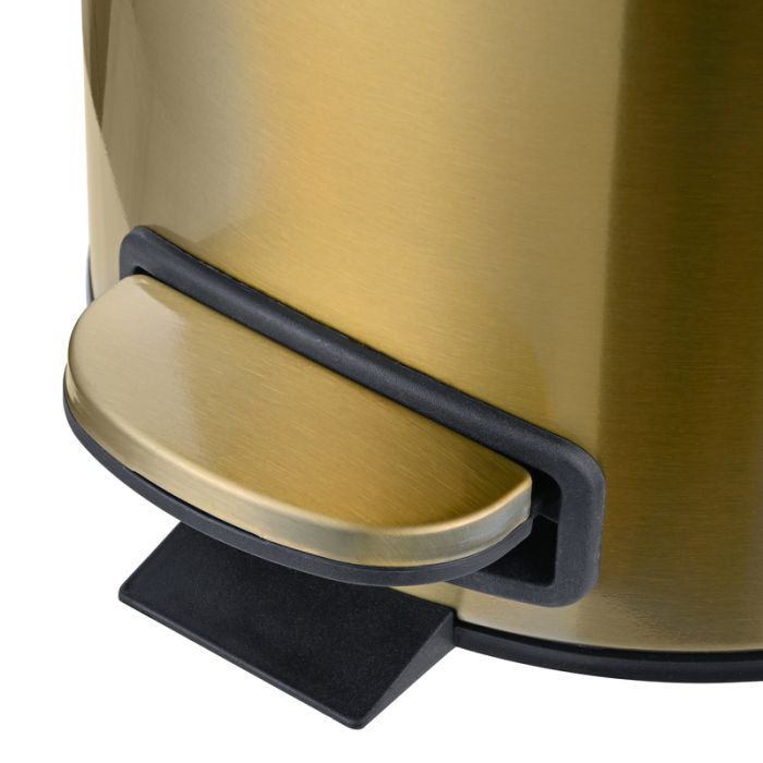 Відро для сміття з плавним закриттям кругле Mixxus Ellipse-TC0205 Brushed Gold 5л (колір матове золото) (MI8400)