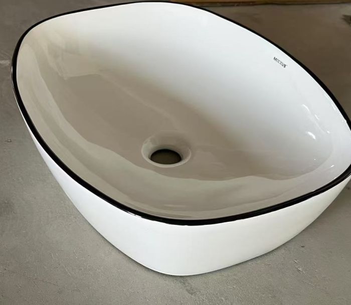 Раковина накладна Mixxus Premium DIVERSE-0109 EDGE BLACK 500х380х140mm (MP6549)