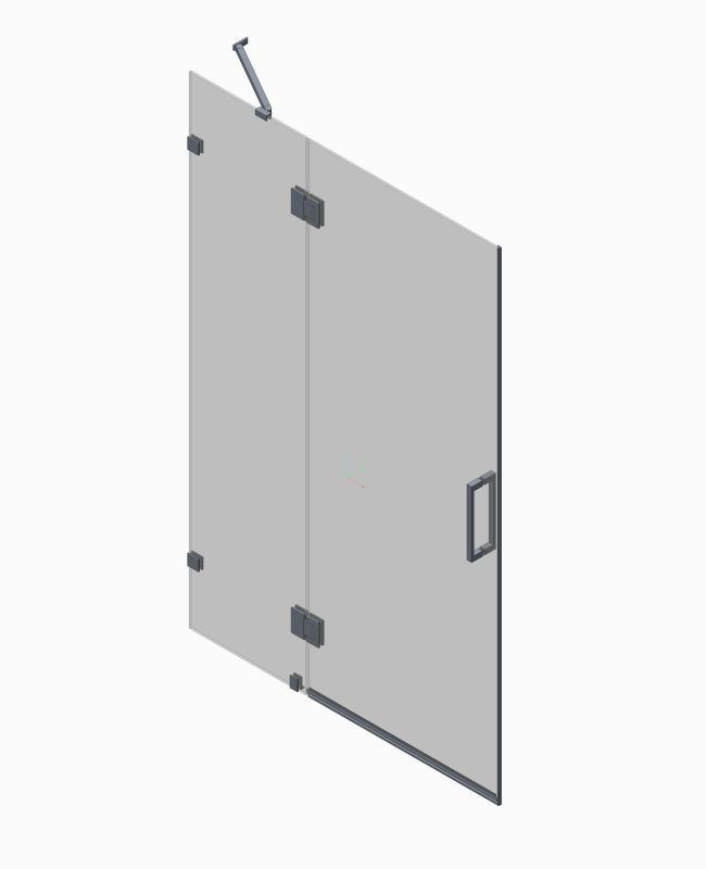 Двері в нішу Koer SR SD04-120x200-TR-07 прозоре скло Easy Clean 10мм, графіт (KR5388)