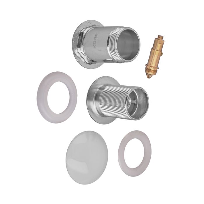 Донний клапан для раковини Koer PW-08-11 1 1/4''  без переливу автоматичний СLICK-СLACK (Біла керам.накл) (KR5788)