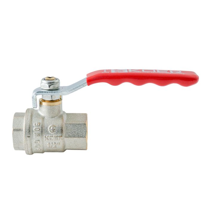 Кран кульовий ГГВ Koer Extreme KE.214-15 - 1/2" FF ручка "важіль" червона (KR5744)