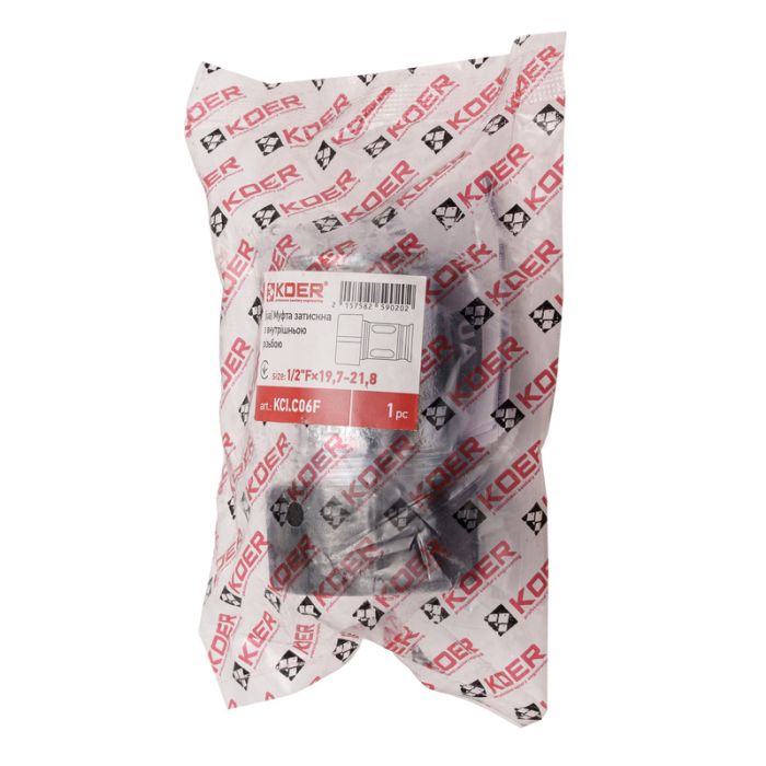 Муфта затискна з внутрішньою різьбою Koer KCI.C06F - 1/2"Fx19,7-21,8 (KR5902)