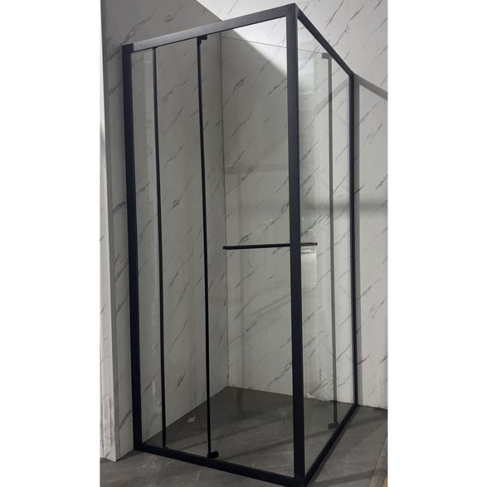 Душова кабіна без піддону Mixxus Premium Quadro SC01-90x90x195-TR Black прозоре скло 6мм (MI8292)