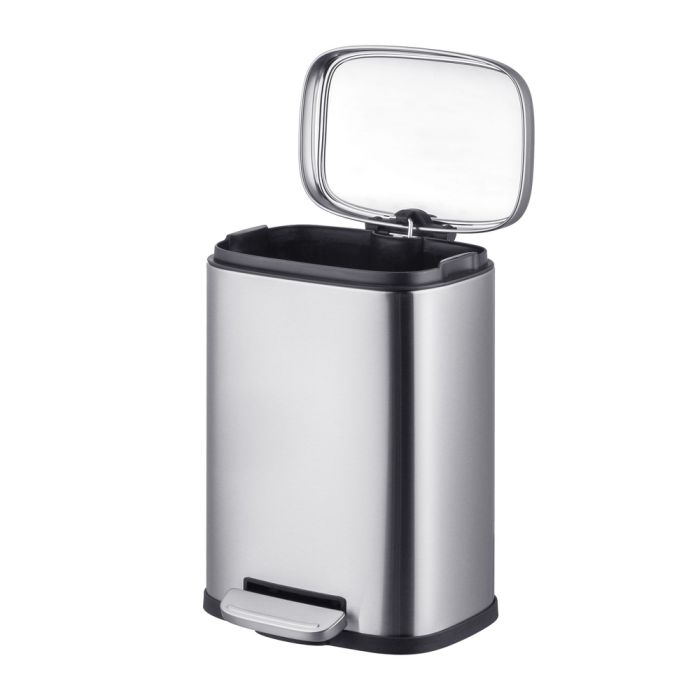 Відро для сміття з плавним закриттям прямокутне Mixxus Premium Style-TC0305 SS Color 5л колір нержавійка (MI7060)