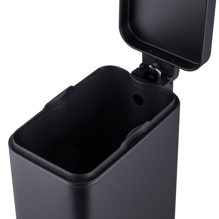 Відро для сміття з плавним закриттям прямокутне Mixxus Premium Quadro-TC0105 Black 5 л колір чорний (MI7061)