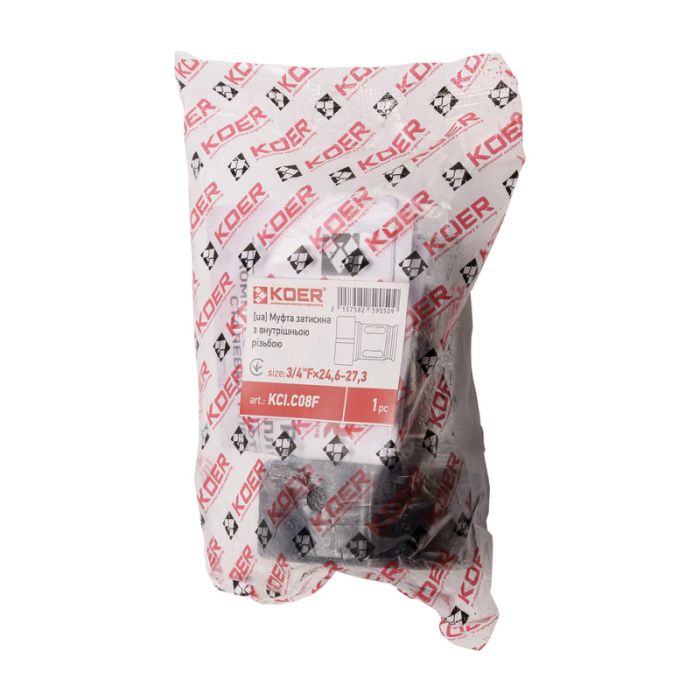 Муфта затискна з внутрішньою різьбою Koer KCI.C08F - 3/4"Fx24,6-27,3 (KR5905)
