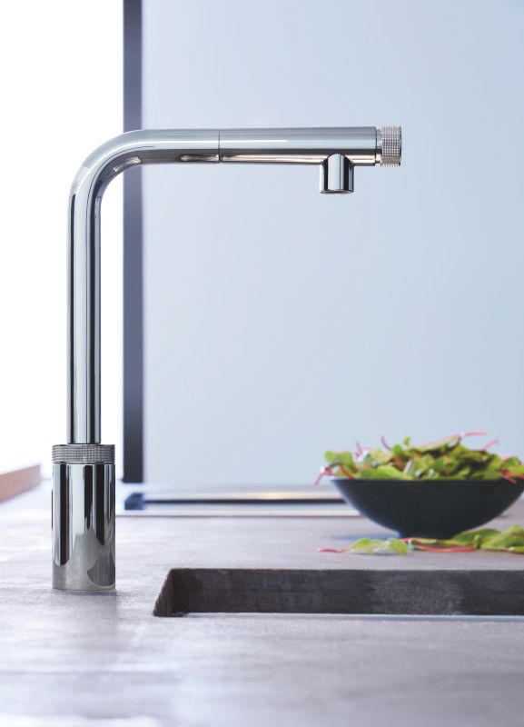 Змішувач для кухні з висувним виливом Grohe Eurosmart New (31613000)