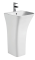 Раковина моноблок Mixxus BEVEL-1101 з отвором під змішувач та переливом 450х435х835mm (MI6697)