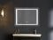 Дзеркало Mixxus STYLE MR03-80x60 з Led Touch, Anti-fog, димером, регулятором яскравості, годинником (MI6005)