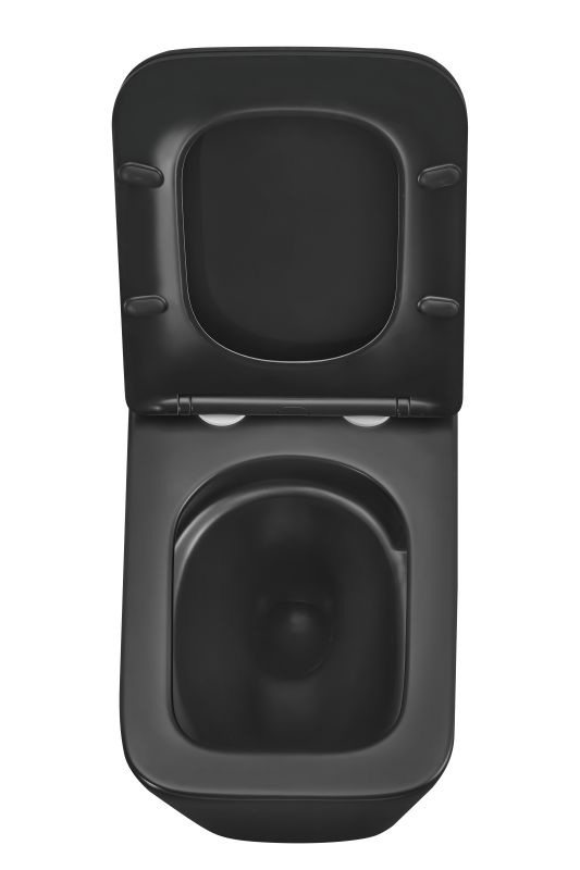 Унітаз підвісний Mixxus Premium QUADRO-0301-T3 BLACK 490х340х360mm, система змиву TORNADO 3.0 (MP6587)