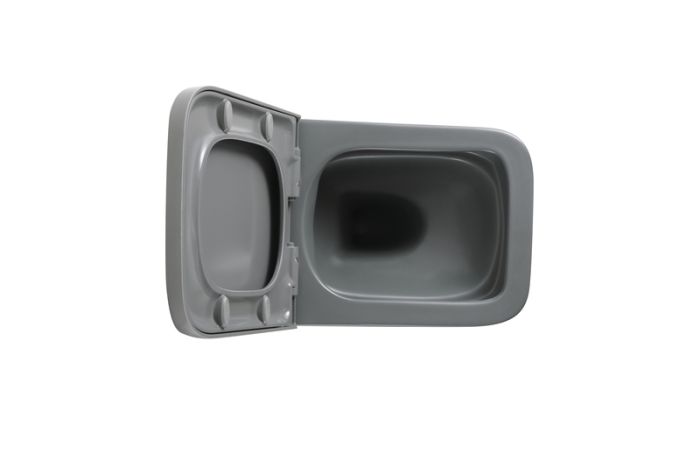 Унітаз підвісний Mixxus Premium QUADRO-0305-R GRAY 510x350x345mm система змиву RIMLESS (MP6656)
