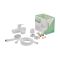 Змішувач для ванни Plamix Lucas-009 EURO SET White з шлангом, лійкою та кронштейном (PM0708)
