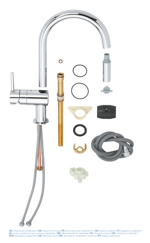 Змішувач для кухні з висувним виливом Grohe Minta (32321002)