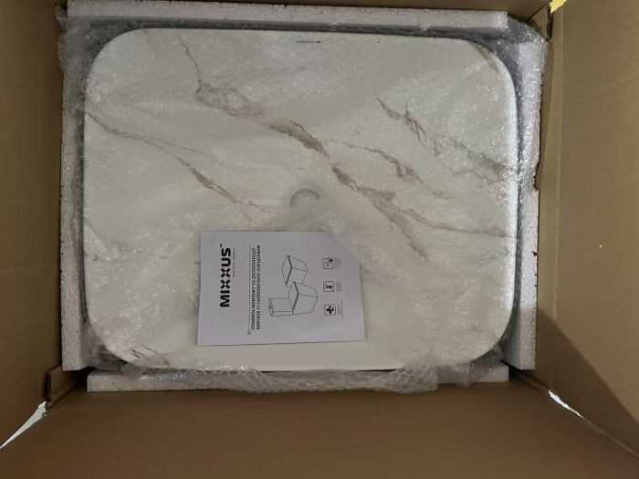 Раковина накладна MIXXUS PREMIUM DIVERSE-0110 MARBLE-BLACK 500х390х130mm (MP6517)