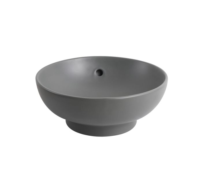 Раковина накладна Mixxus Premium TOPPER-0201 GRAY 410x410x165mm з переливом (MP6649)