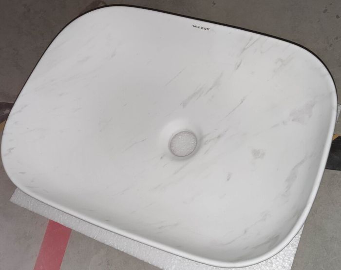 Раковина накладна Mixxus Premium DIVERSE-0112 MARBLE 455х325х135mm (MP6543)
