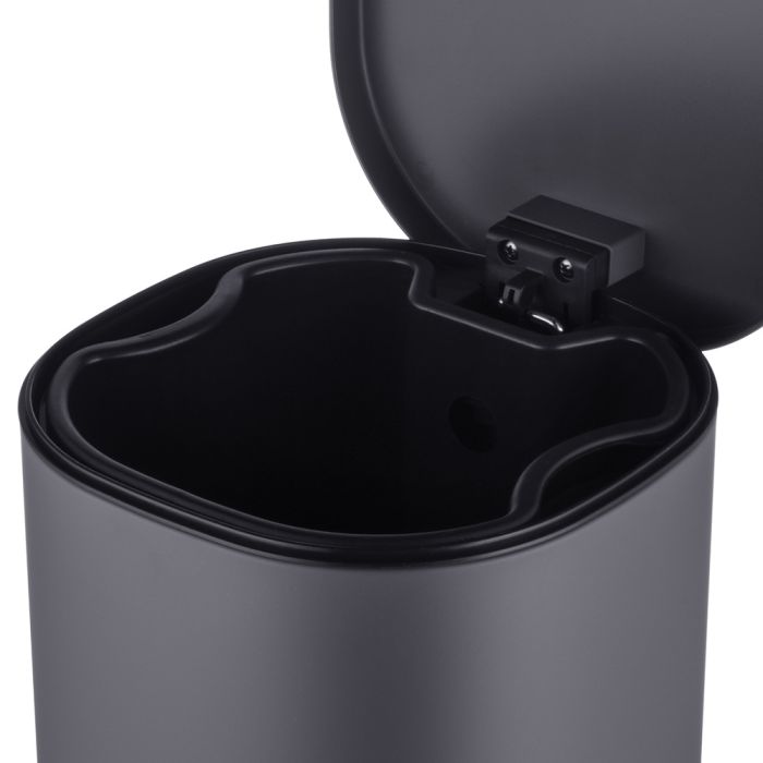Відро для сміття з плавним закриттям овальне Mixxus Premium Olivary-TC0105 Graphite 5 л колір графіт (MI7063)