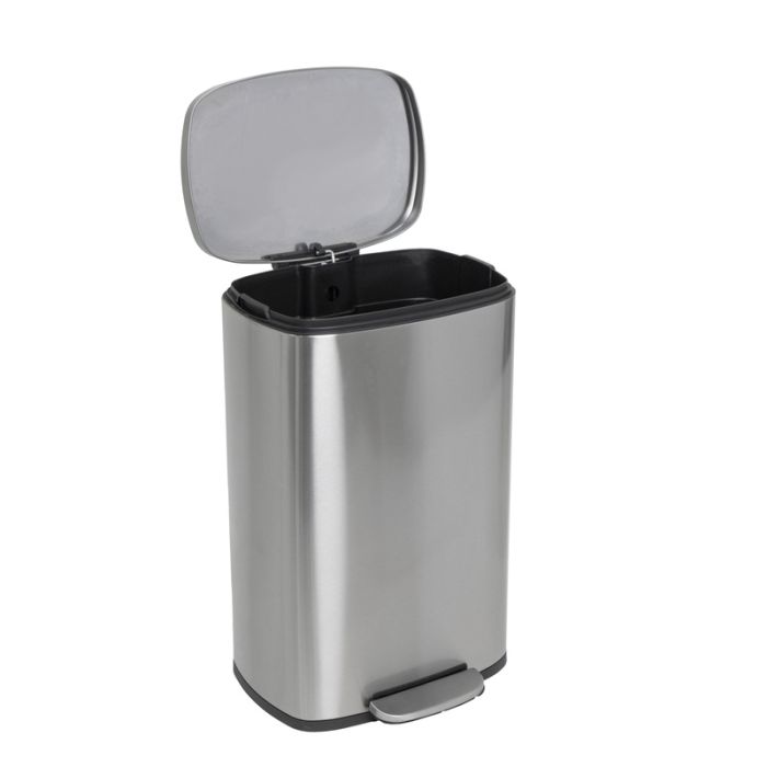 Відро для сміття з плавним закриттям прямокутне Mixxus Bevel-TC0112 SS Color 12л колір наржавійка (MI7087)