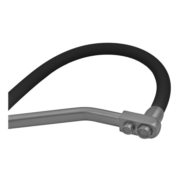 Змішувач для кухні з силіконовим виливом Zerix FUL-021 Graphite Refl.Black з нерж. сталі SUS304 з виходом для пит.води (ZX5999)