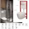 Комплект: Mixxus Premium Ellipse-SET-2101 (в 2 ящ) Унітаз система змиву Tornado 3.0+ Інсталяція Koer KT-0404 + панель KT-0604-03 White (MP6667)