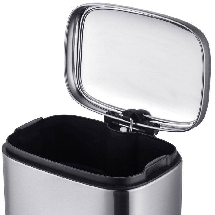 Відро для сміття з плавним закриттям прямокутне Mixxus Premium Style-TC0305 SS Color 5л колір нержавійка (MI7060)