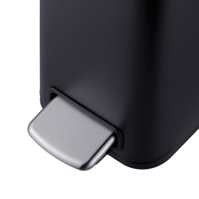 Відро для сміття з плавним закриттям прямокутне Mixxus Premium Quadro-TC0105 Black 5 л колір чорний (MI7061)