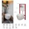 Комплект: Mixxus Premium Ellipse-SET-2102 (в 2 ящ) Унітаз система змиву Tornado 3.0+ Інсталяція Koer KT-0404 + панель KT-0604-01 Chrome (MP6690)