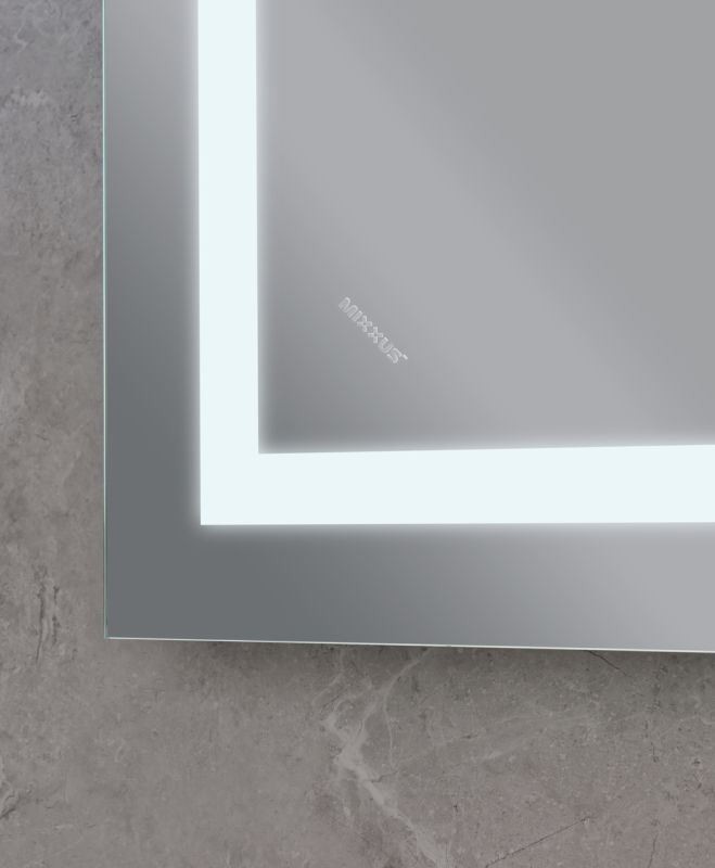 Дзеркало Mixxus WARM MR02-100x70 з Led Touch, Anti-fog, димером, регулятором яскравості, годинником (MI6002)