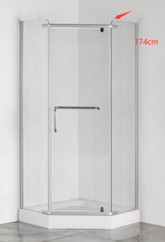 Душова кабіна без піддону Mixxus LINES SC01-90x90x185-TR CHROME прозоре скло 6мм (MI6915)