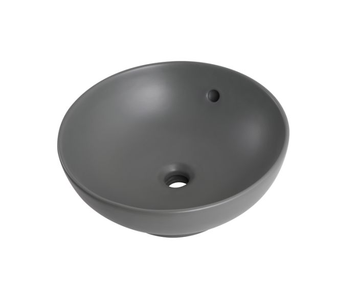 Раковина накладна Mixxus Premium TOPPER-0201 GRAY 410x410x165mm з переливом (MP6649)