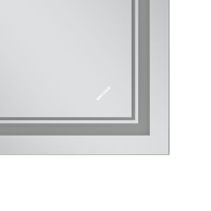Дзеркало Mixxus Premium QUADRO MR20-90x70-Reverse з Led Touch, Anti-fog, димером, регулятором яскравості (MP6621)
