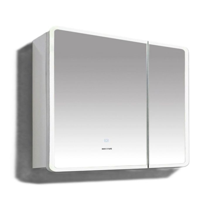 Дзеркальна шафка Mixxus Premium Olivary CM01-80x70x13 з LED Touch, димером, регулятором яскравості (MI8296)