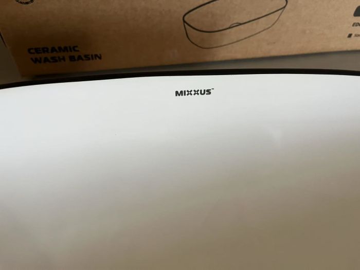 Раковина накладна Mixxus Premium DIVERSE-0111 EDGE BLACK 600х380х140mm (MP6562)