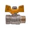 Кран кульовий Nolf classic NFC.722-06-1/2" FM ГШМ YELLOW, ручка "метелик" жовта (NF3129)