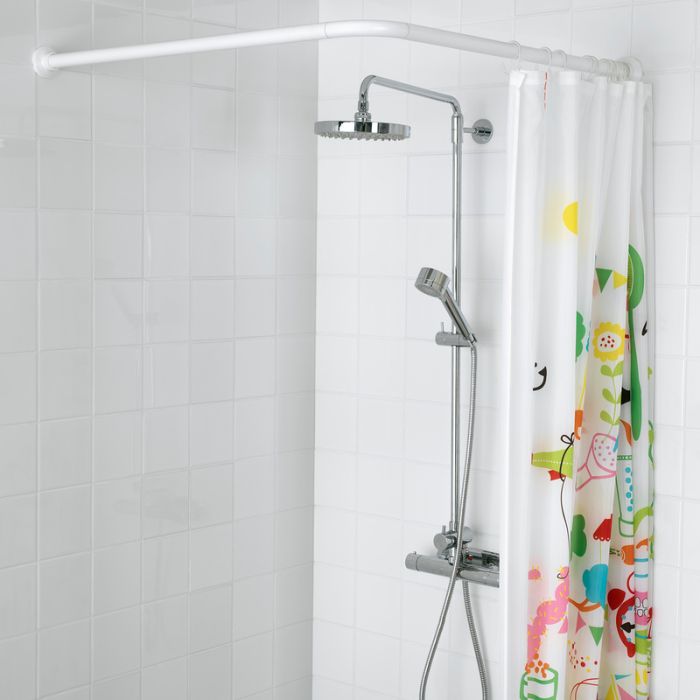 Штанга для шторки кутова Mixxus CRA-A-90x90 90x90cm (алюміній) (БЛІСТЕР) (AC3591)