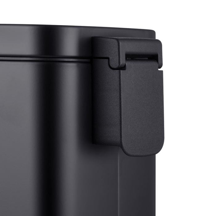 Відро для сміття з плавним закриттям прямокутне Mixxus Premium Quadro-TC0105 Black 5 л колір чорний (MI7061)