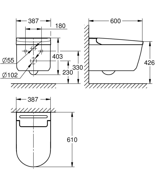 Унітаз-біде Grohe Sensia Pro настінний (36508SH0)