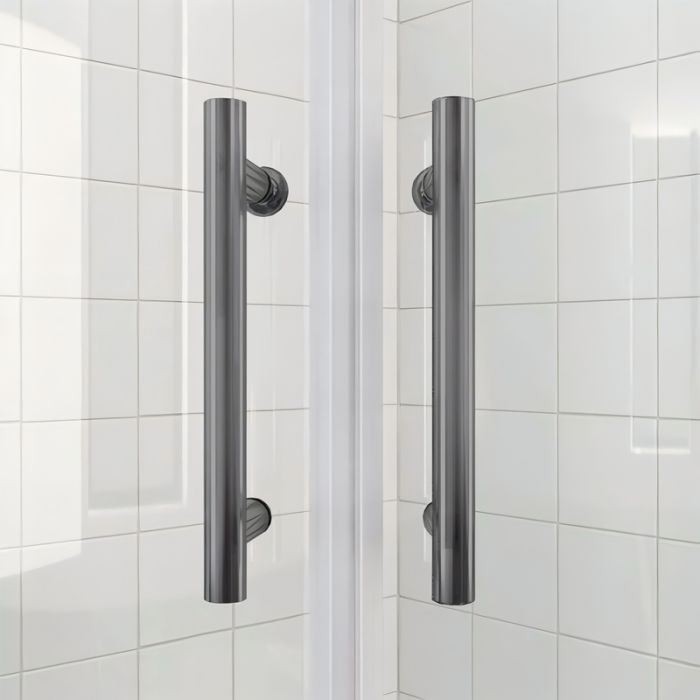 Душова кабіна без піддону Koer SR SC04-90x90x195-TR-07 прозоре скло Easy Clean 5мм, графіт (KR5362)