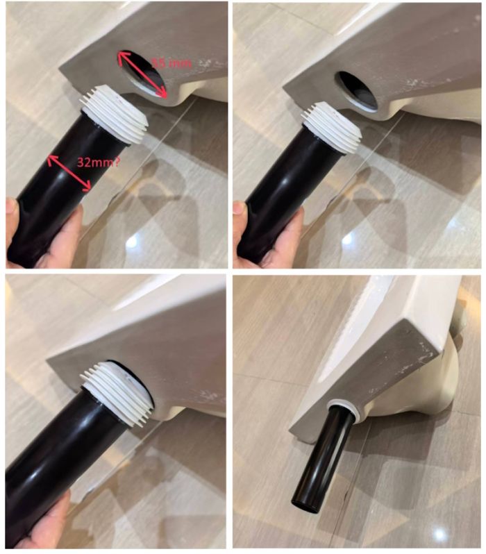 Сполучний патрубок для чаші Генуя Mixxus Premium Wave-2304 (MP6727)